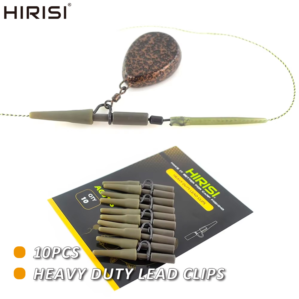 Ice Fishing Tip Up - Hirisi 10 Stück robuste Blei-Clips mit