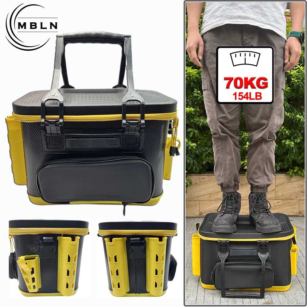 Fishing Equipment Brands - Marke MBLN, tragbare EVA-Angelbox zur Rutenaufbewahrung,