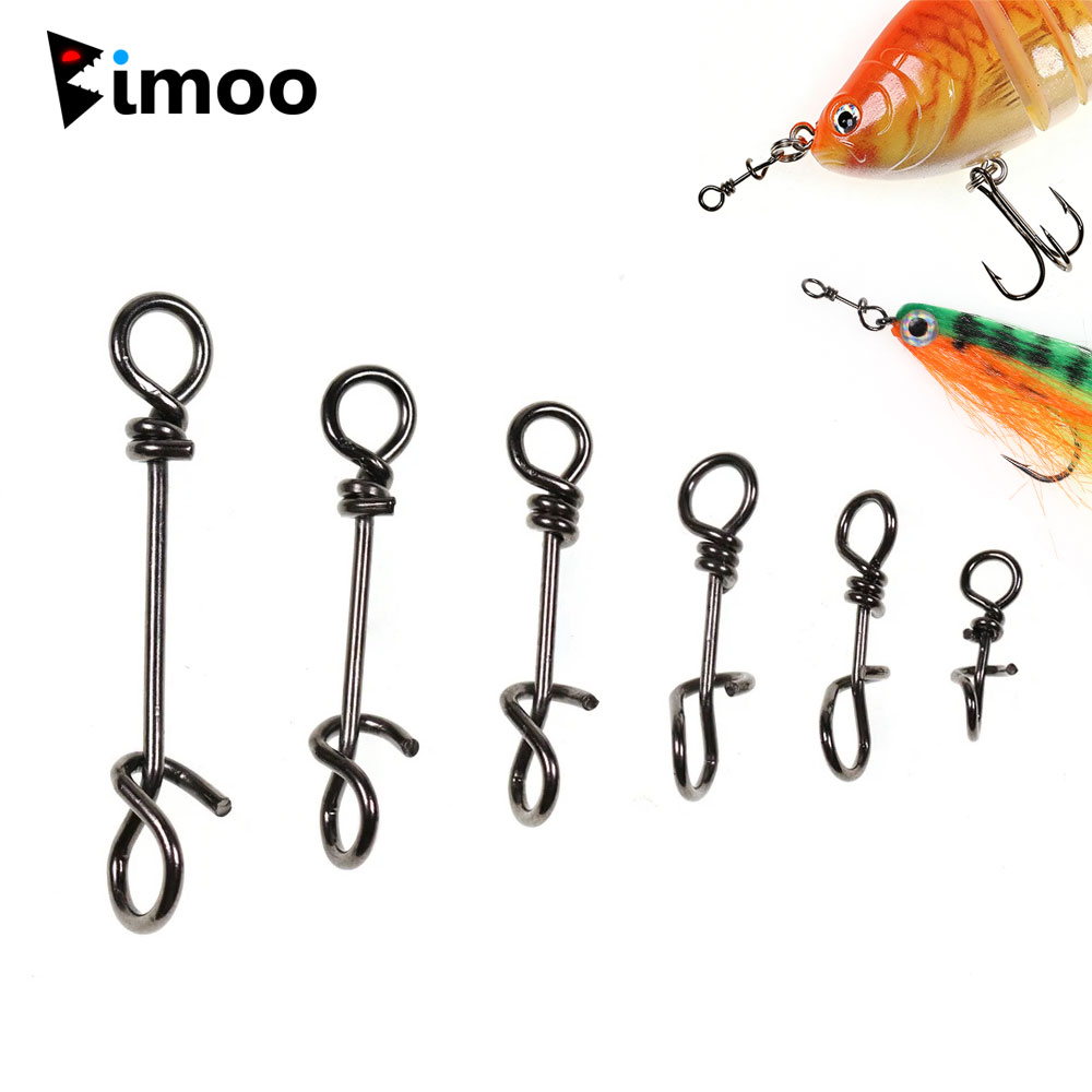 Fishing Equipment Cheap - Bimoo 50 Stück Edelstahl Schnellverschluss-Klemmverschlüsse für