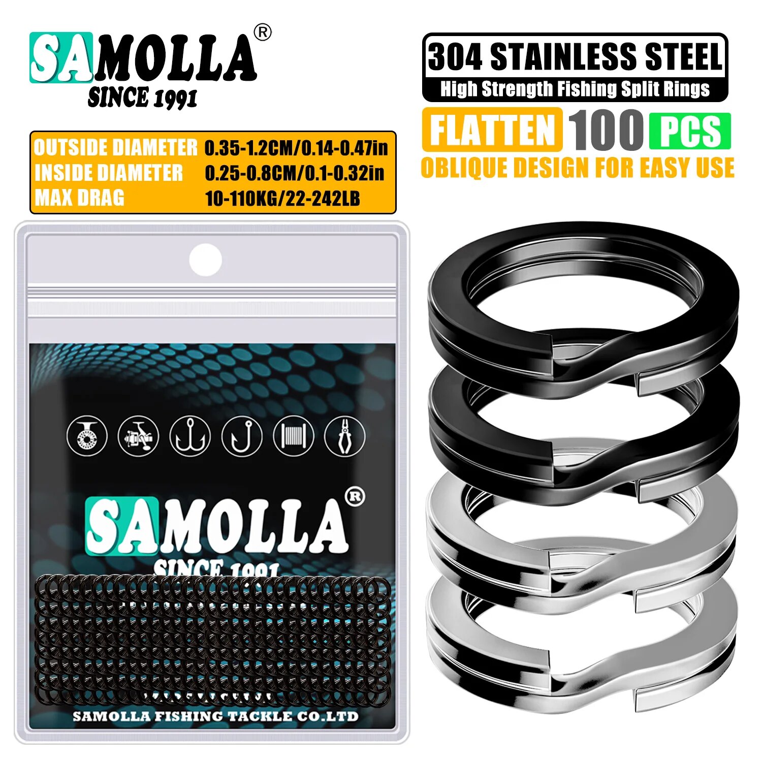 Fishing Equipment Cheap - 100 stücke Angeln Split Ringe Edelstahl
