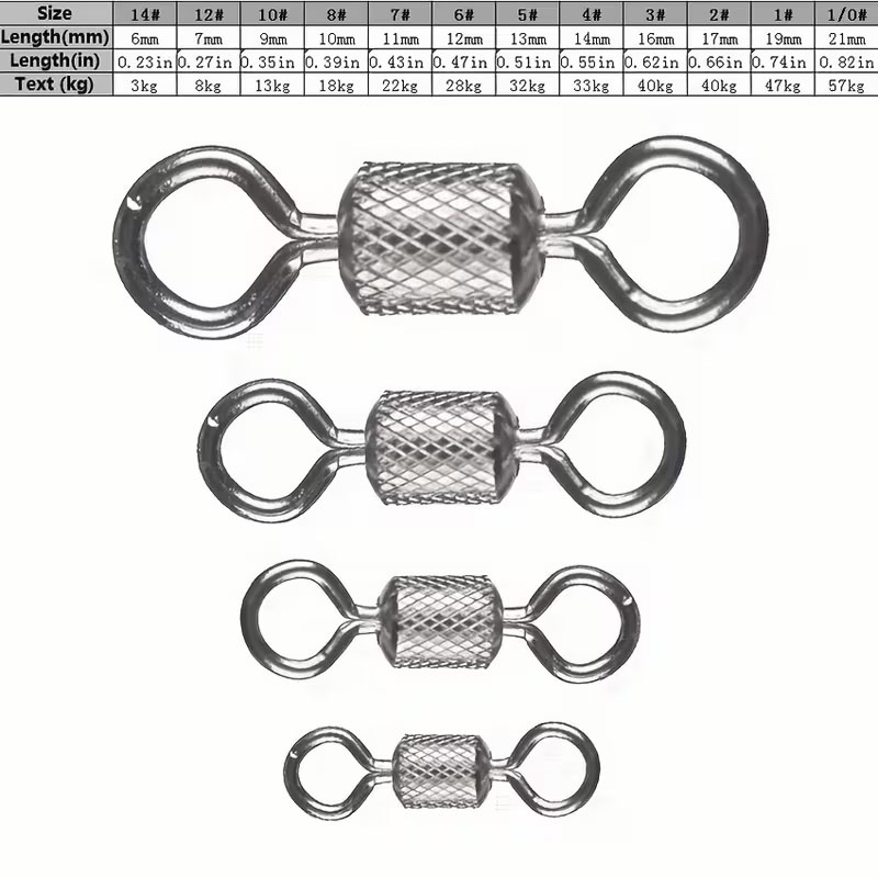100PCS Angeln Wirbel Kugellage – Fishing Equipment Cheap Bewertung und Preis